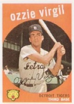 1959 Topps Baseball Cards      203     Ossie Virgil WB